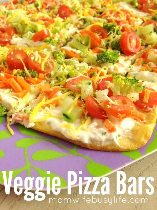 Veggie Pizza Bars Recipe