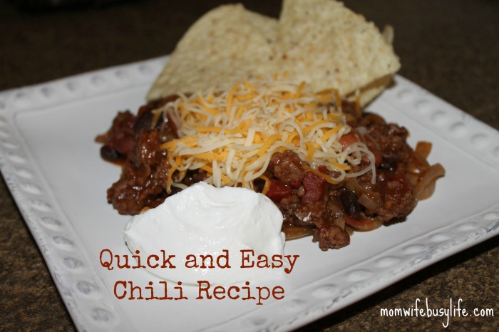 Quick and Easy Chili Recipe