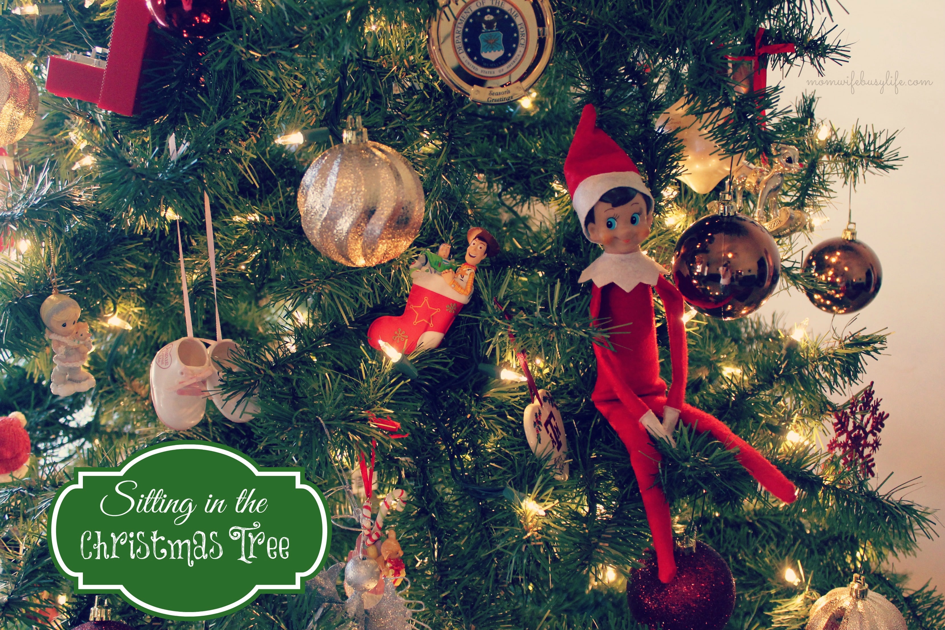 Elf on the Shelf Ideas christmas tree - Mom. Wife. Busy Life.