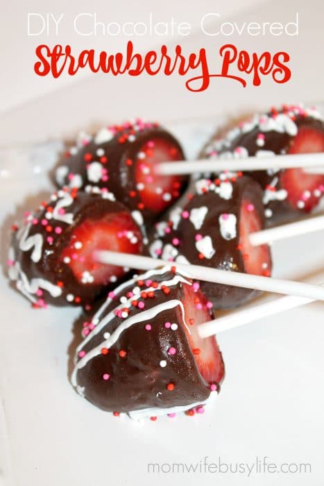 DIY Chocolate Covered Strawberry Pops
