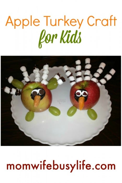 Edible Apple Turkey Craft for Kids