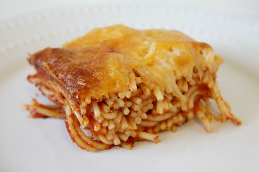 Easy Cheesy Meatless Baked Spaghetti