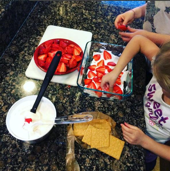 My girls making fun recipes in the kitchen! See more on Instagram @brittanyc_04 