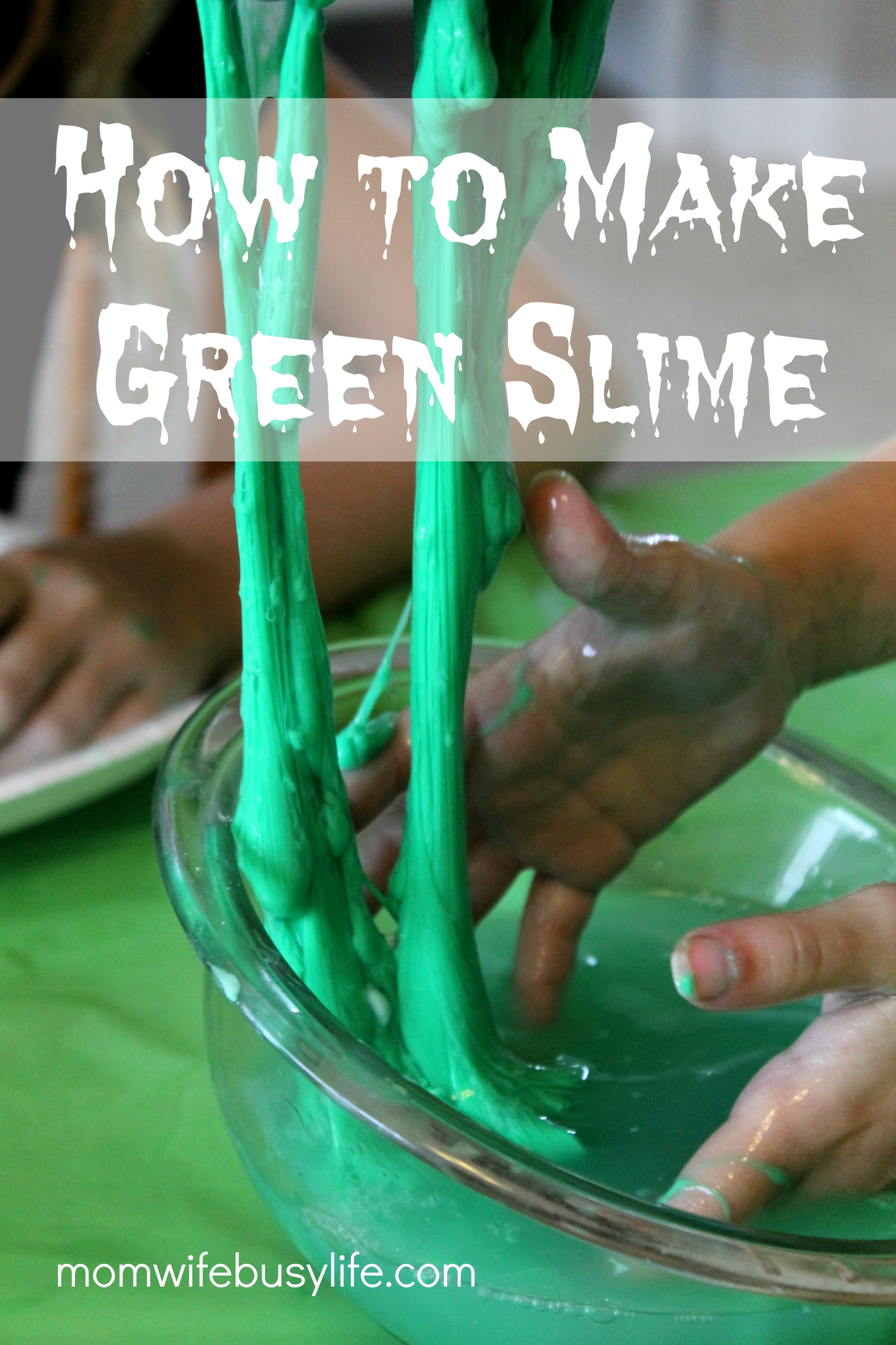 ☑ How to make green halloween slime