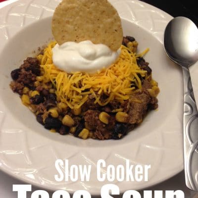 slow cooker taco soup recipe