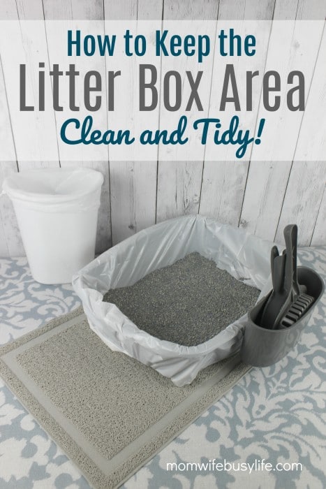 how to keep the litter box area clean and tidy