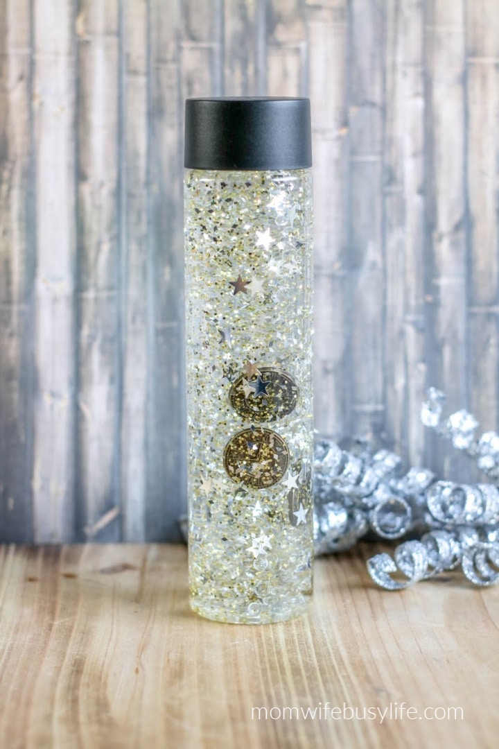 New Year's Sensory Bottle for Kids