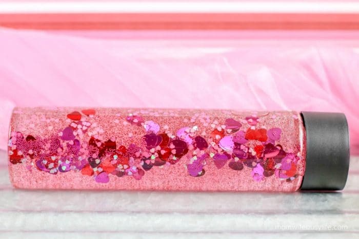 DIY Valentine’s Day Sensory Bottle for Kids - Mom. Wife. Busy Life.