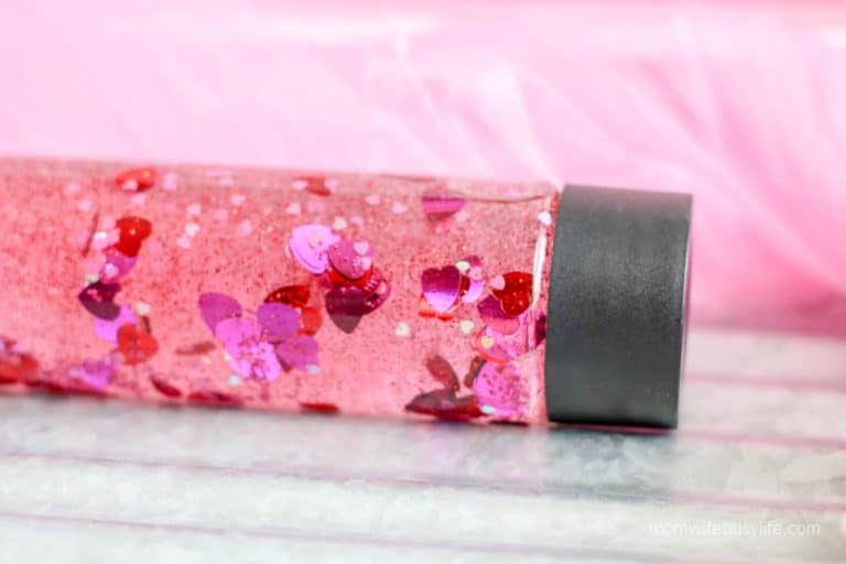 DIY Valentine’s Day Sensory Bottle for Kids - Mom. Wife. Busy Life.