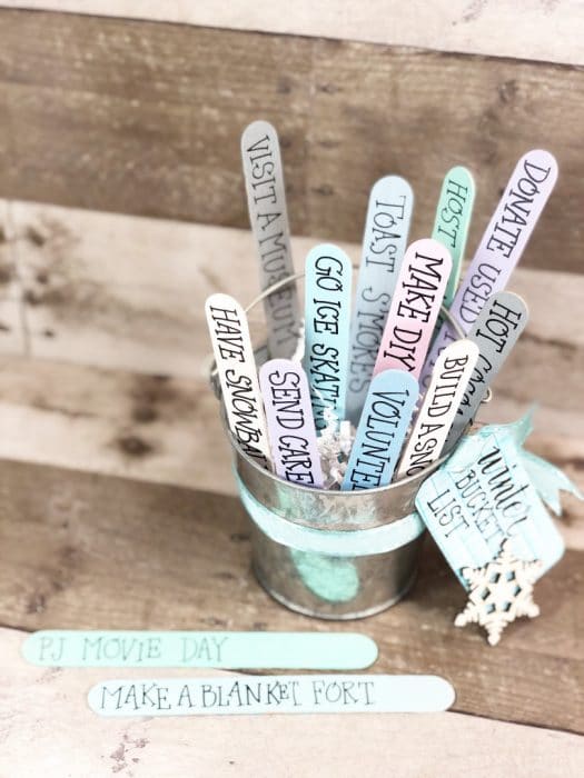 Popsicle Stick Winter Bucket List - Mom. Wife. Busy Life.