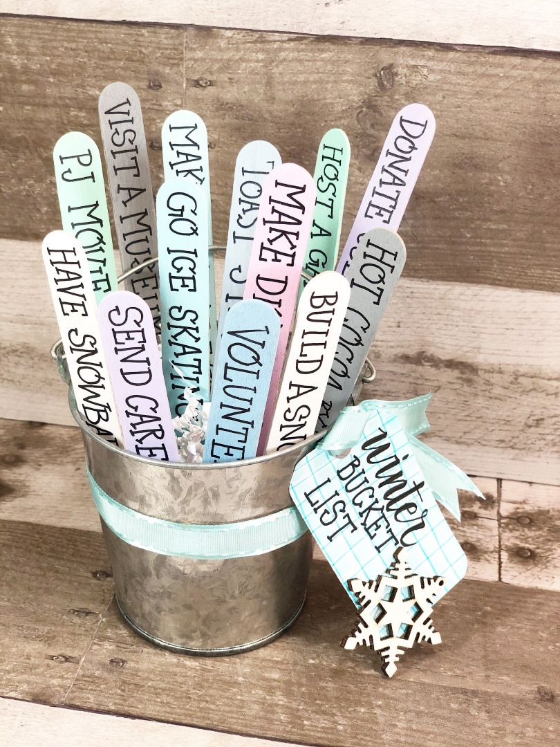 Popsicle Stick Winter Bucket List