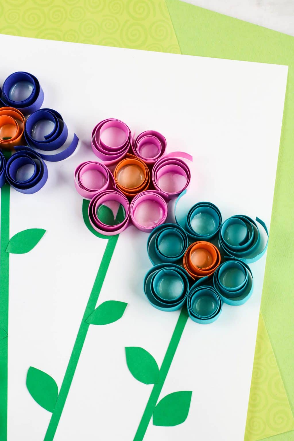 Paper Spring Tutorial Curled Paper Spring Flower Craft - Mom. Wife. Busy Life.