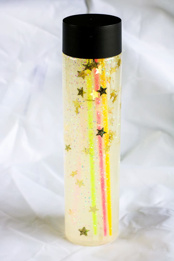 glow in the dark sensory bottle