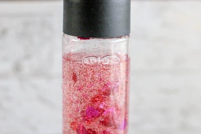 DIY Valentine’s Day Sensory Bottle for Kids - Mom. Wife. Busy Life.
