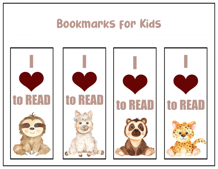 free printable bookmarks