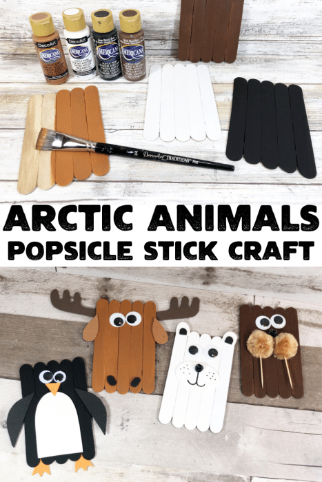 Arctic Animals Popsicle Stick Craft - Mom. Wife. Busy Life.