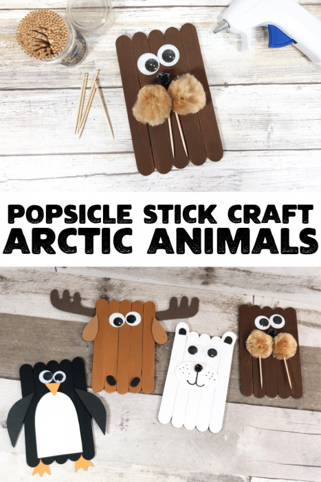 Arctic Animals Popsicle Stick Craft - Mom. Wife. Busy Life.