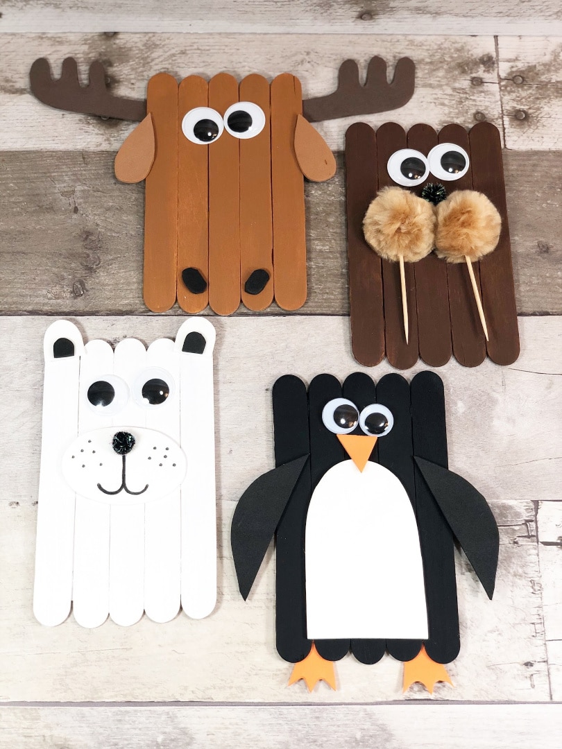 Arctic Animals Popsicle Stick Craft