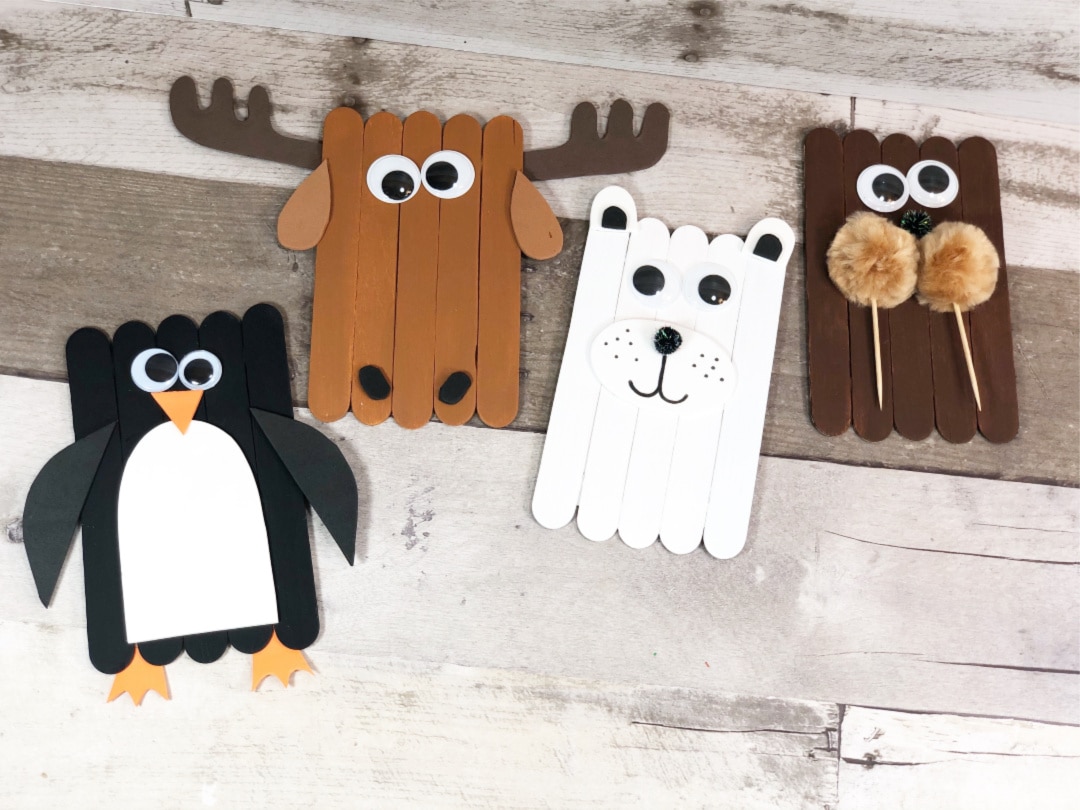 Arctic Animals Popsicle Stick Craft