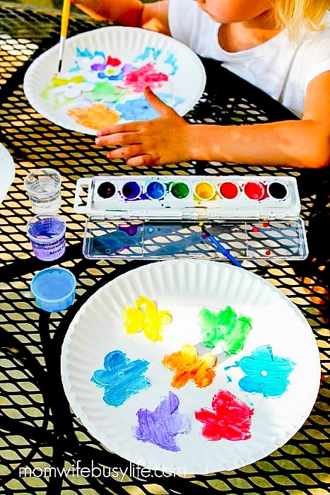 painting paper flowers