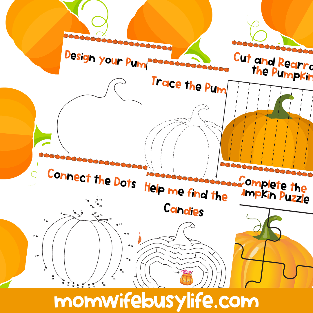 FREE Printable Pumpkin Activity Pack Mom Wife Busy Life   Pumpkin PNG 