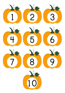 Fall Pumpkin Counting from 1-10 Activity for Kids - Mom. Wife. Busy Life.