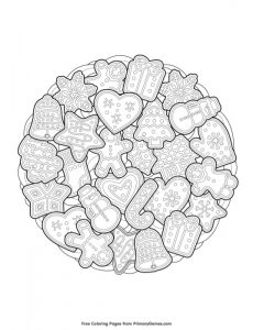 Christmas Cookie Coloring Pages Mom Wife Busy Life