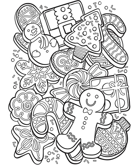 christmas cookie coloring pages  mom wife busy life