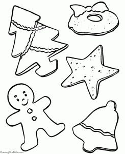 Christmas Cookie Coloring Pages Mom Wife Busy Life