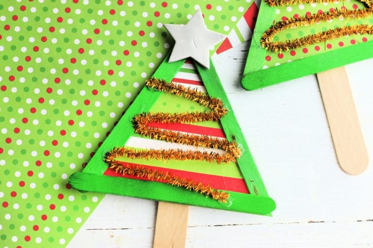 Christmas Tree Popsicle Stick Craft