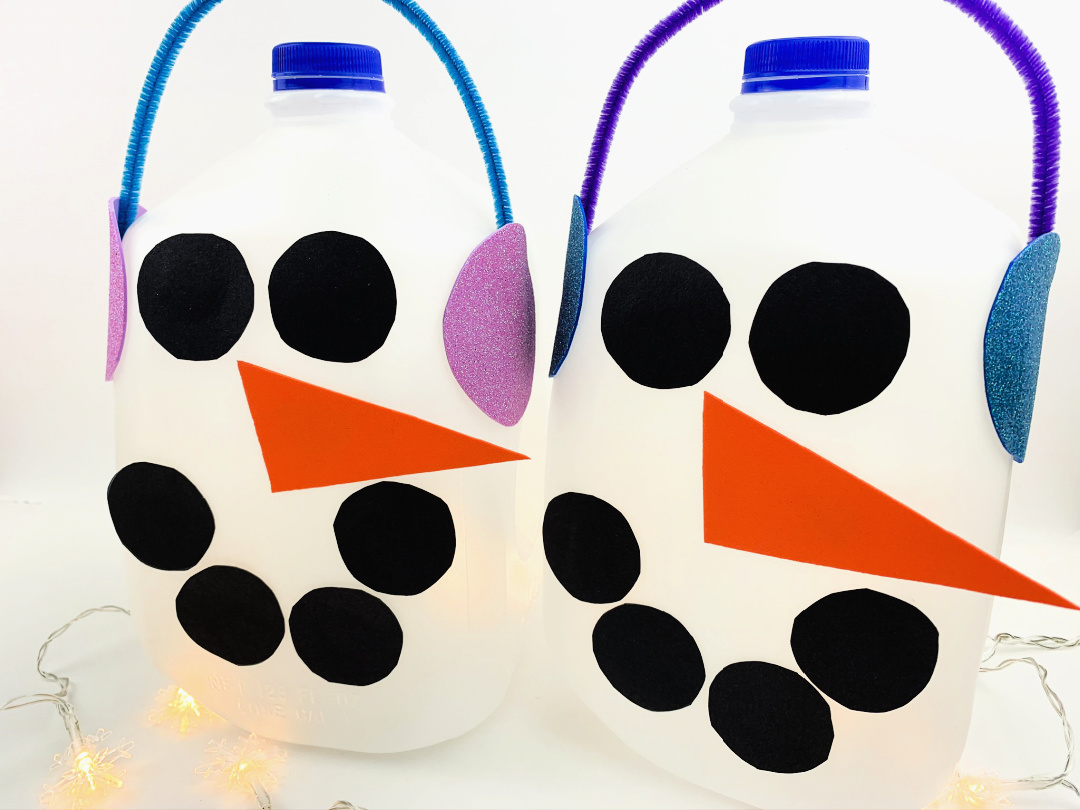 milk jug snowman craft