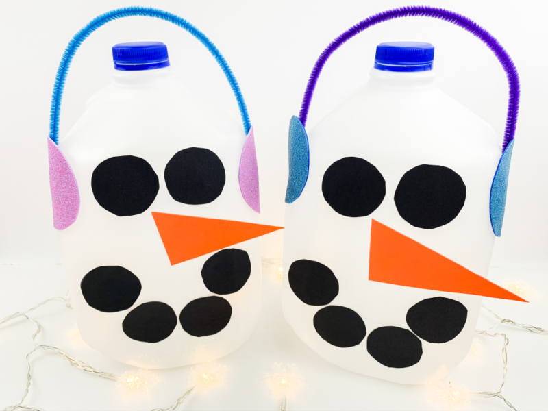 Milk Jug Snowman Craft