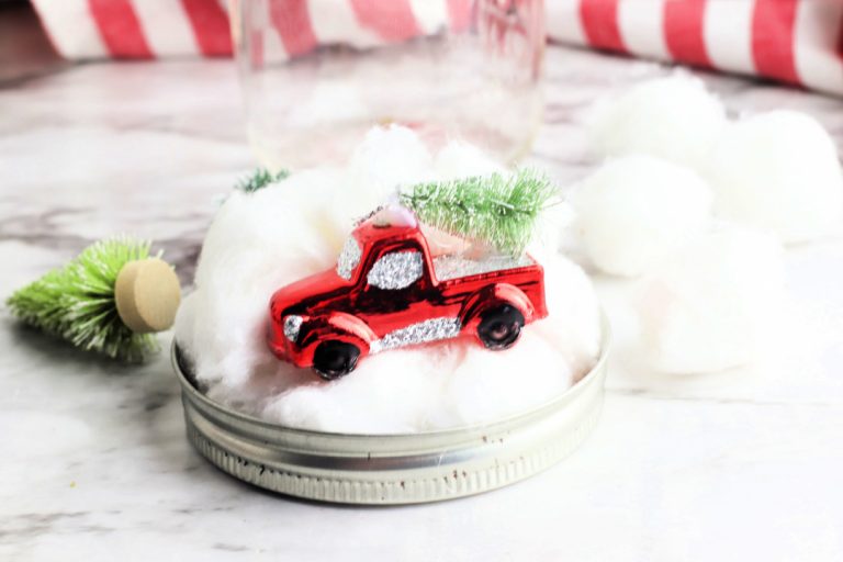 Red Truck Snow Globe Christmas Decoration - Mom. Wife. Busy Life.