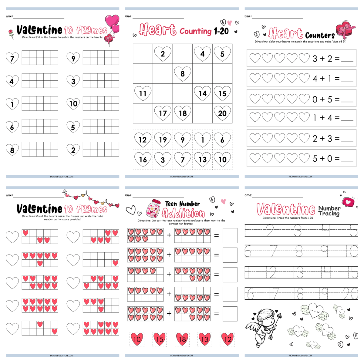 Printable Valentine's Day Math Activities Mom. Wife. Busy Life.