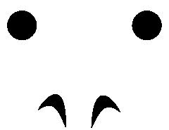 monkey eyes and nose pattern