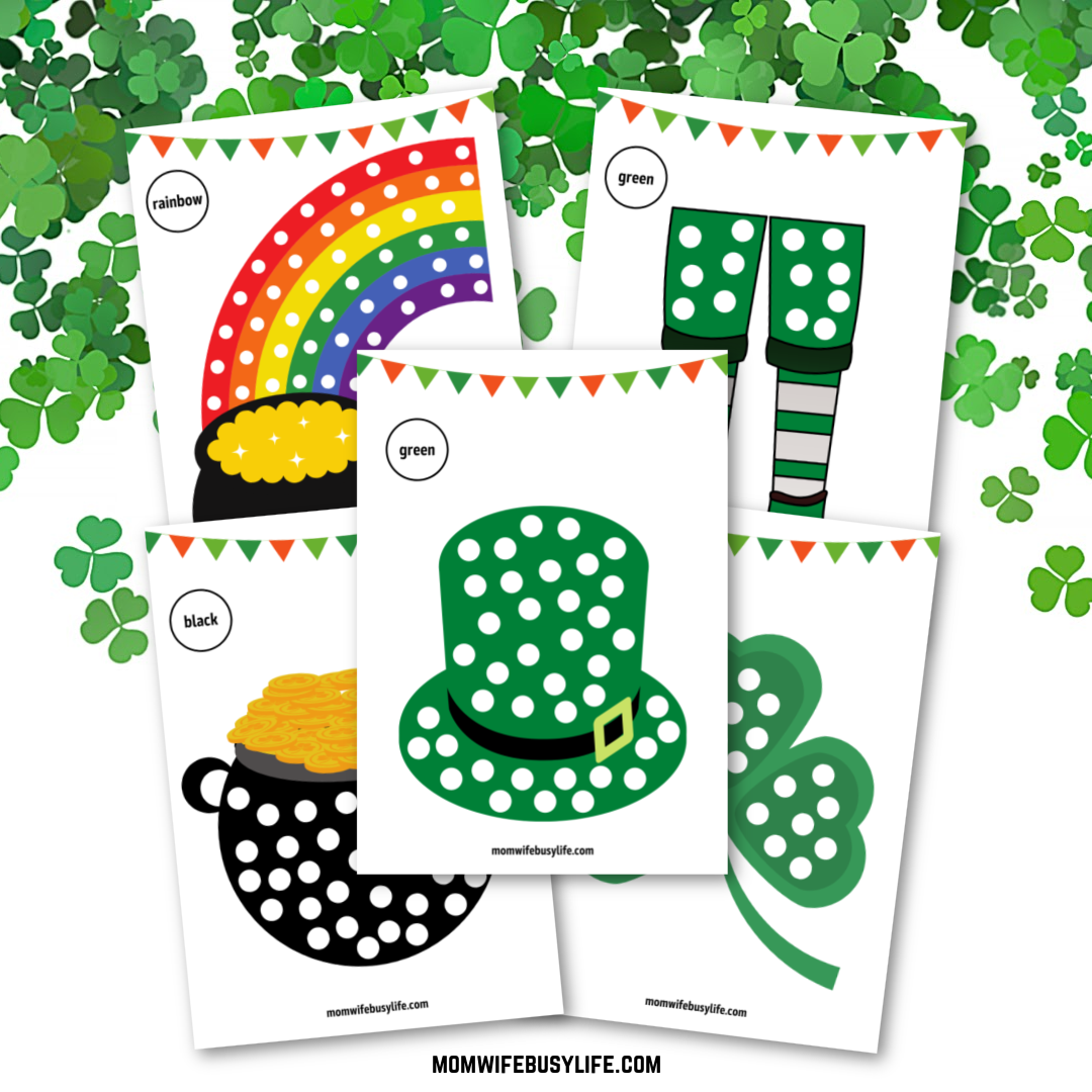 printable st patrick s day q tip painting activity mom wife busy life