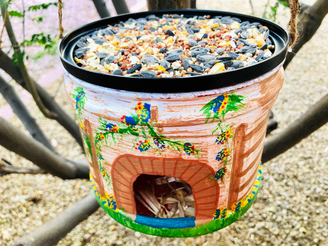 Coffee Container Bird Feeder House