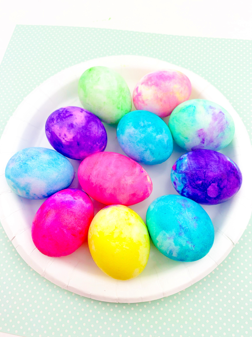 how to dye eggs with shaving cream