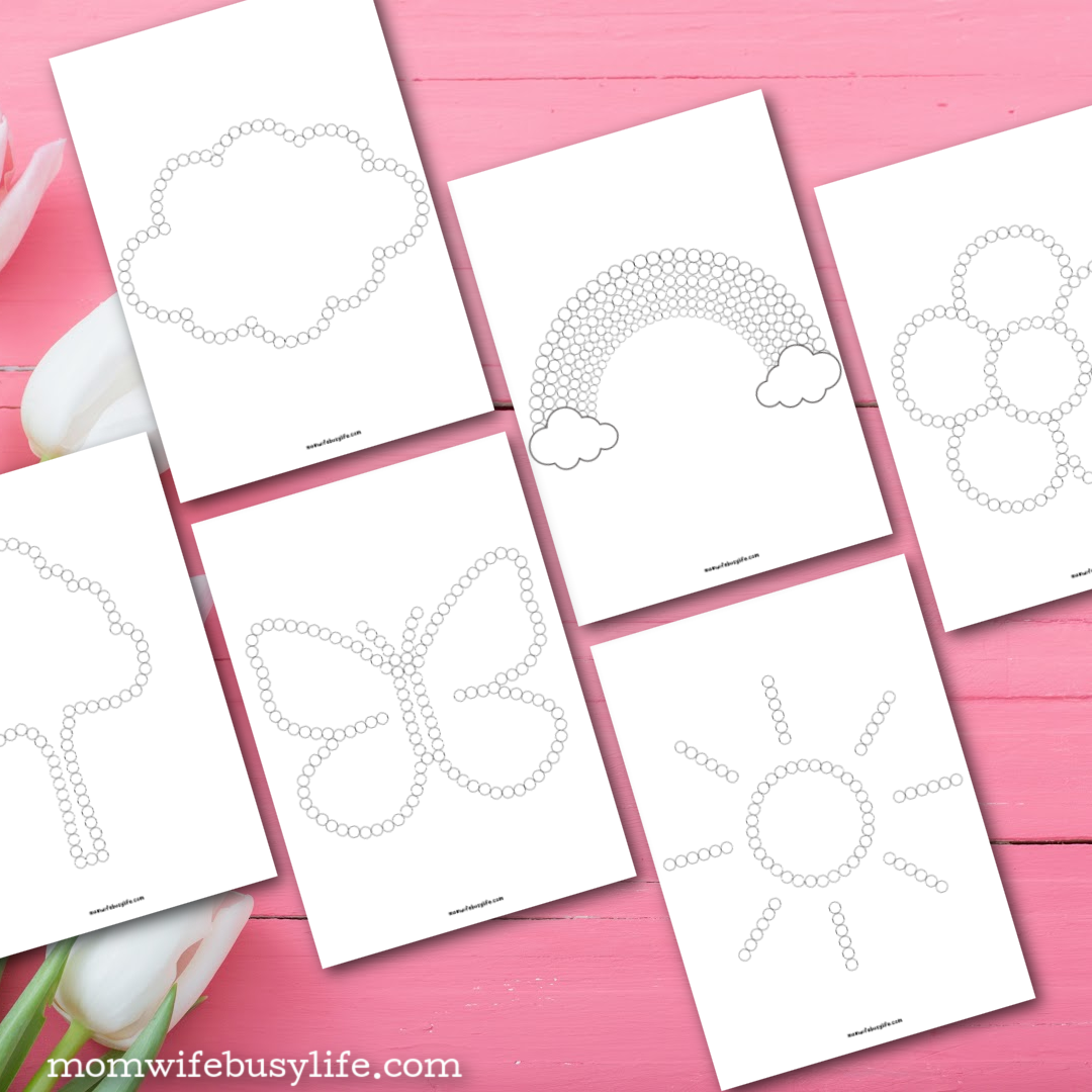 Printable Spring Q Tip Painting Activity - Mom. Wife. Busy Life.