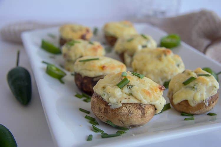 jalapeno popper stuffed mushrooms