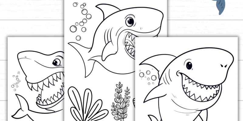 Printable Shark Coloring Pages