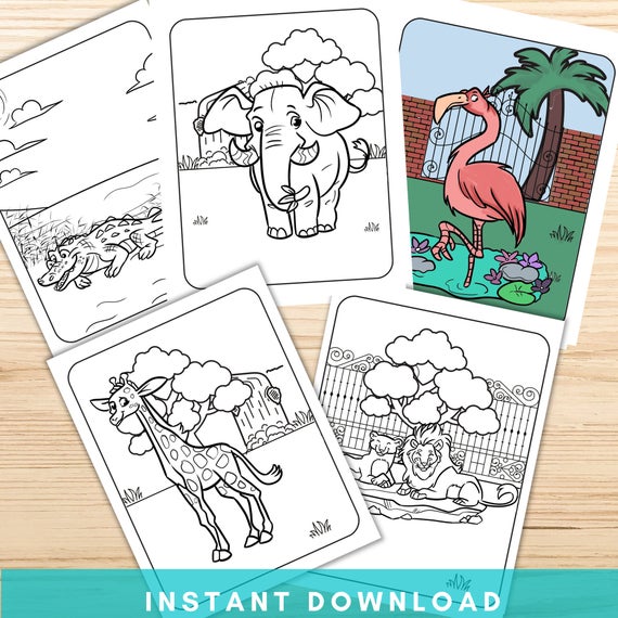 Zoo Animal Coloring Pages - Mom. Wife. Busy Life.