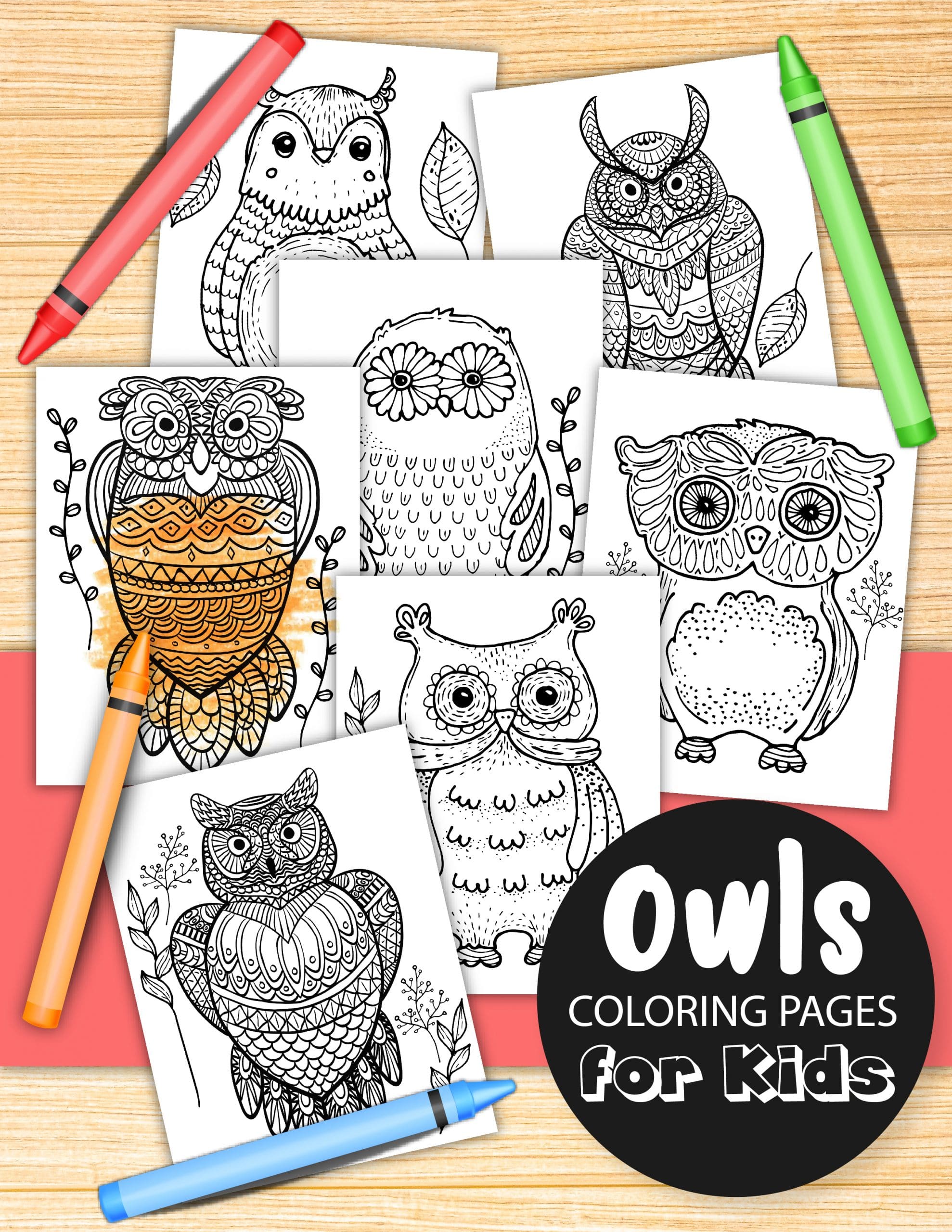 owl patterns coloring pages