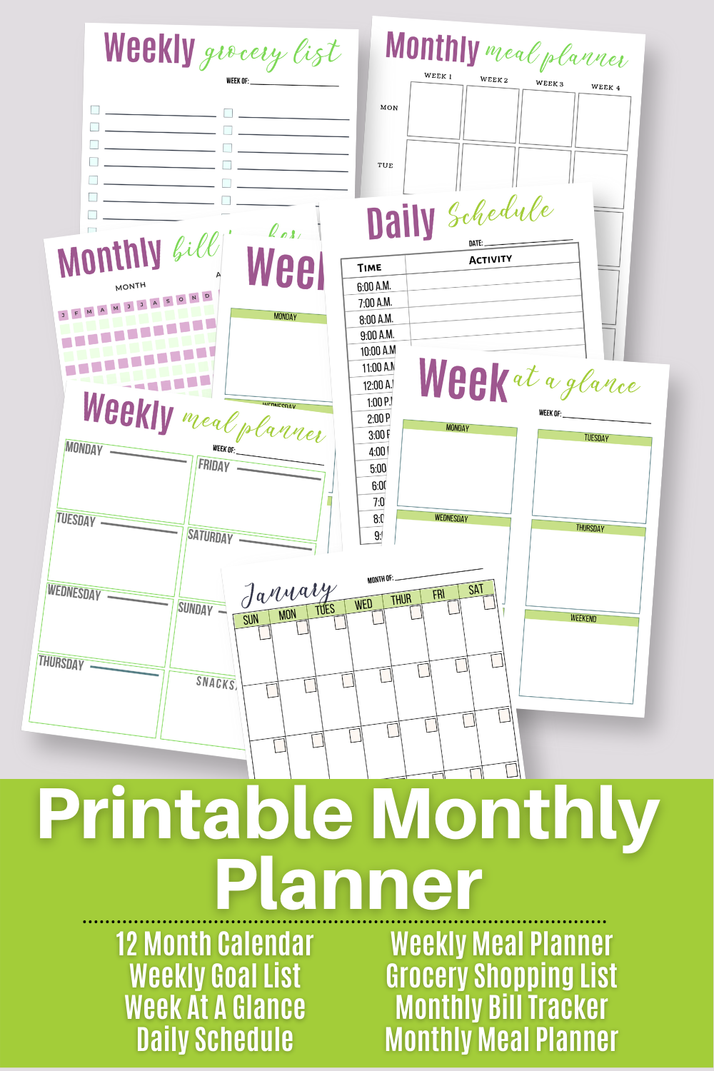 printable monthly planner