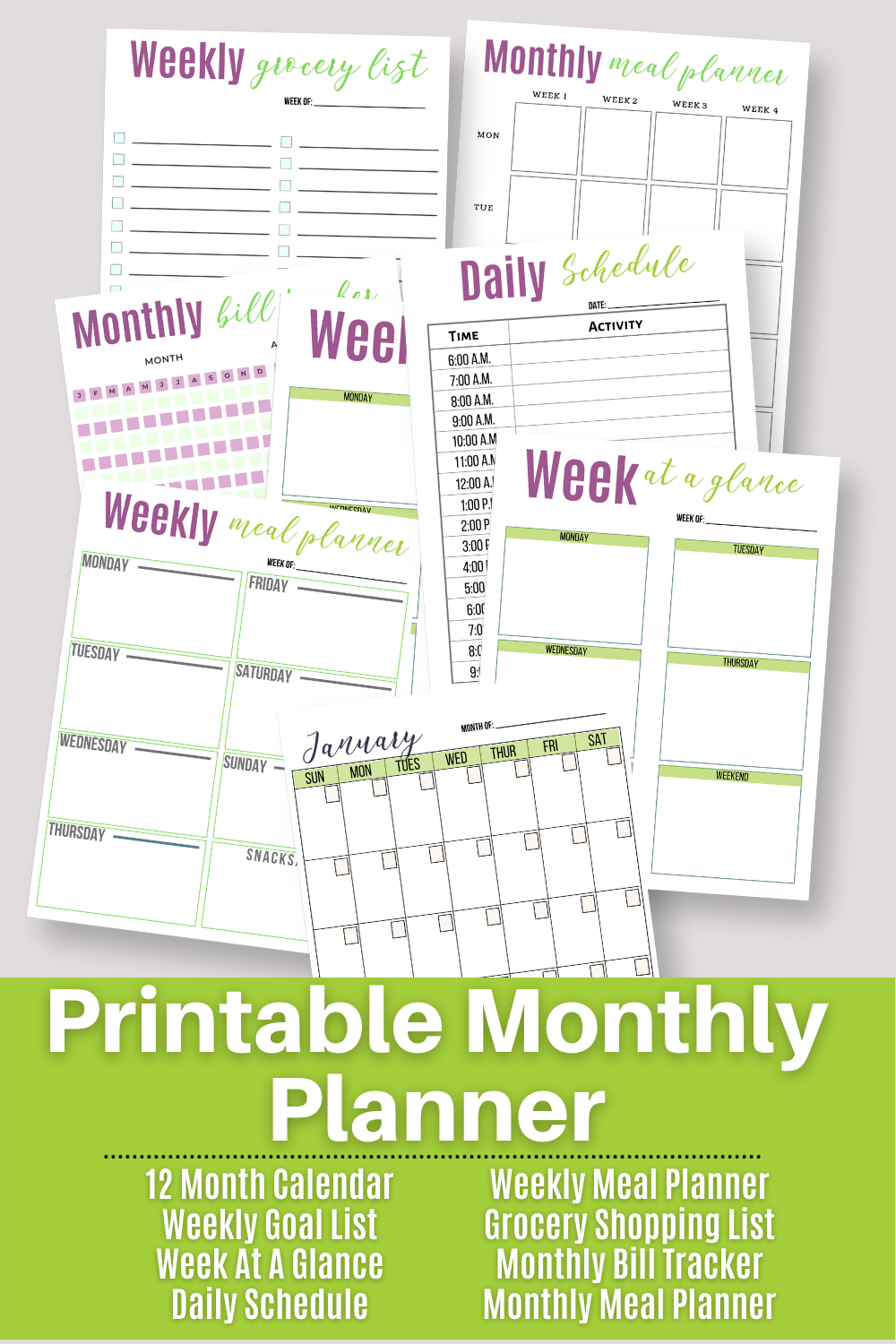 printable monthly planner free printable mom wife busy life