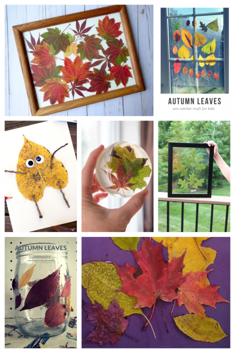 dry leaf art for kids