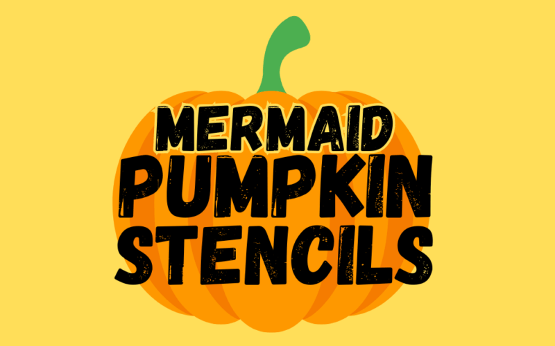 Mermaid Pumpkin Stencils printable