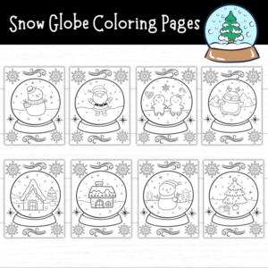 Printable Snow Globe Coloring Pages