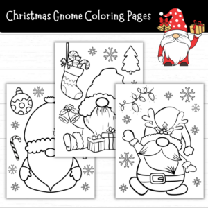 Printable Christmas Gnome Coloring Pages