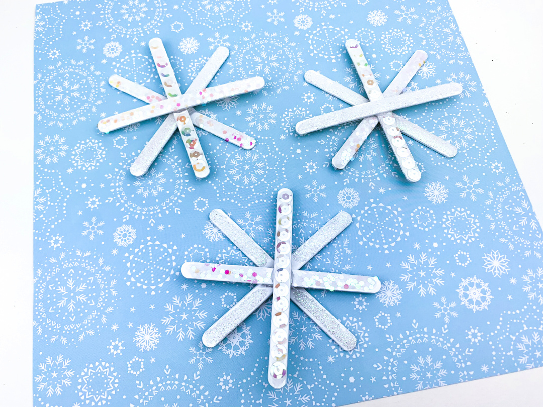 Snowflake Popsicle Stick Craft - Mom. Wife. Busy Life.